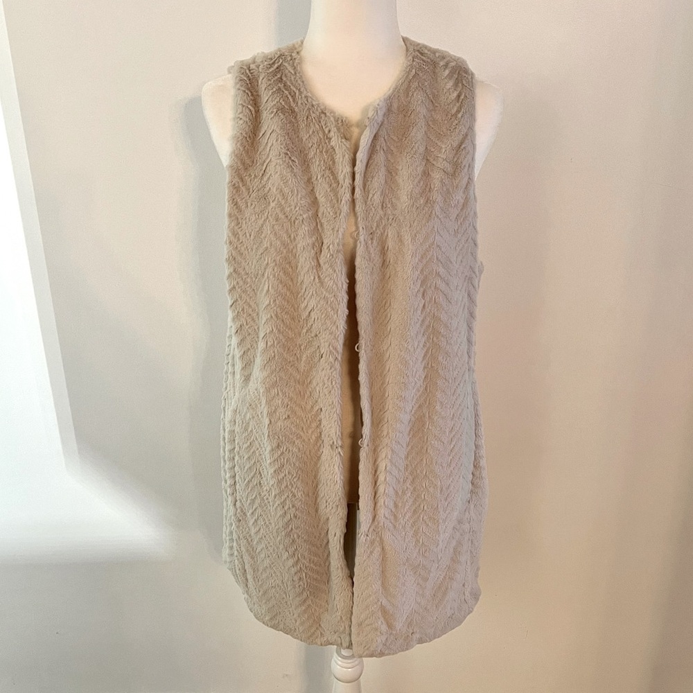 Tan Faux Fur Vest